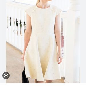 Gal Meets Glam White Tweed Dress, 00